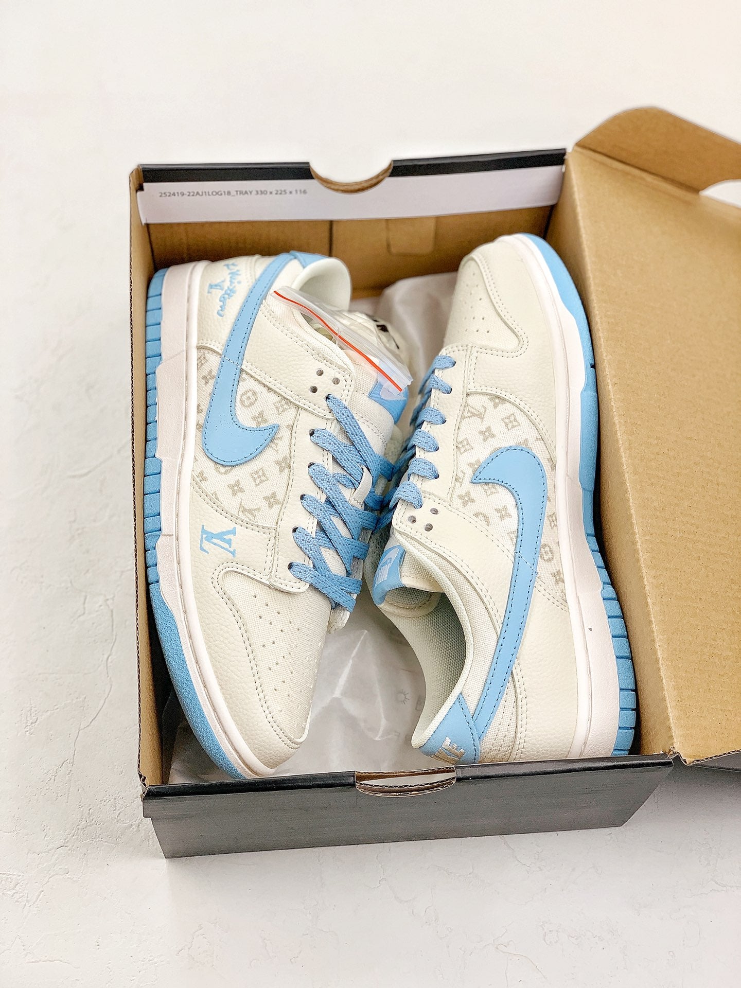 Nike Dunk Low “LV Sparkle Blue Collab”